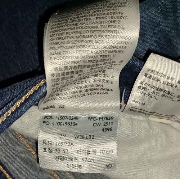 Levi's 524 Too Superlow Size 7 - Picture 2 of 6
